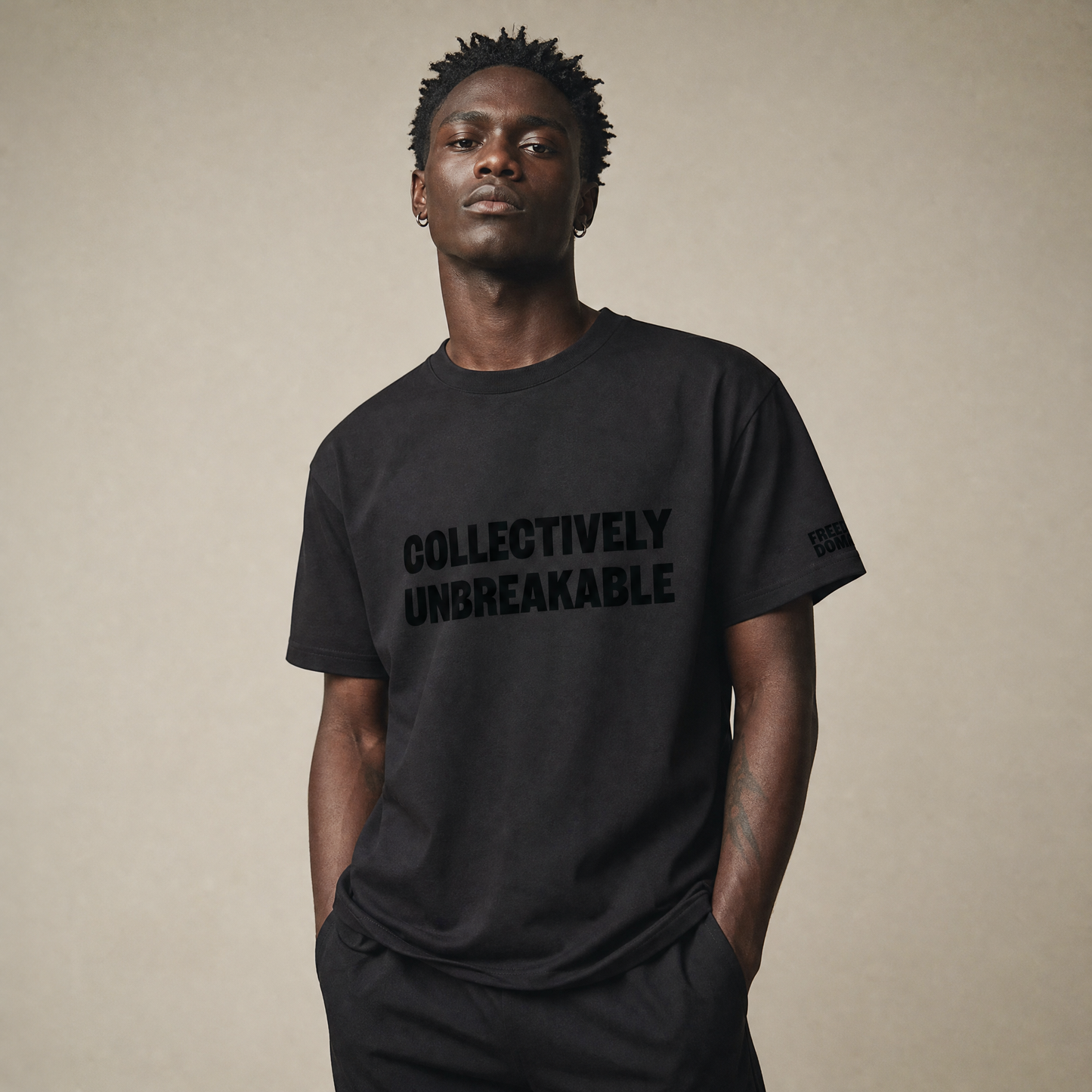 COLLECTIVELY UNBREAKABLE MENS T-SHIRT - BLACK
